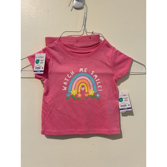 **4 for $20** NWT Garanimals Shirt & Shorts Outfit - Pink - 0-3M - Picture 1 of 5